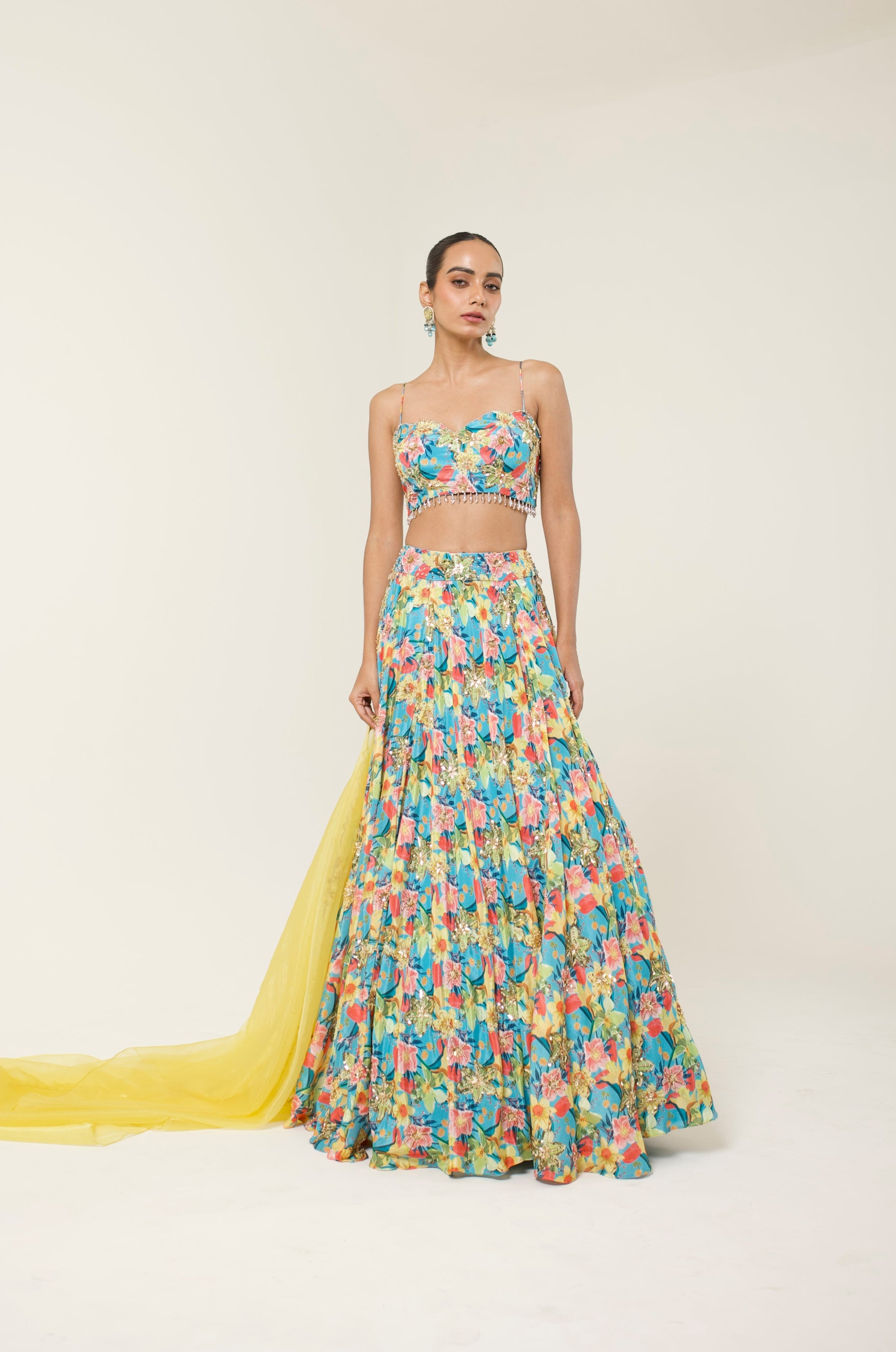 TROPICAL MUSE PRINTED LEHENGA SET